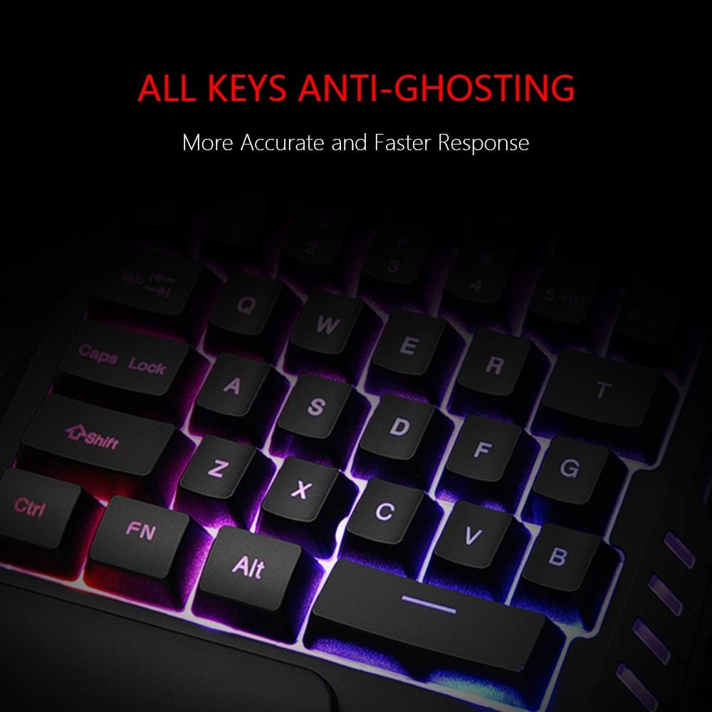 Thumbnail 4 de RedThunder Einhand-Gaming-Tastatur mit RGB-Hintergrundbeleuchtung und Makro-Tasten (35 Tasten)