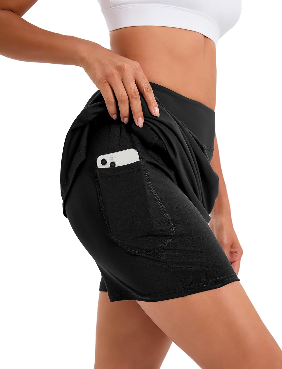 Detalle 2 de Oyamiki Women’s Active Athletic Skort – Lightweight Tennis Skirt for Running, Training & Golf