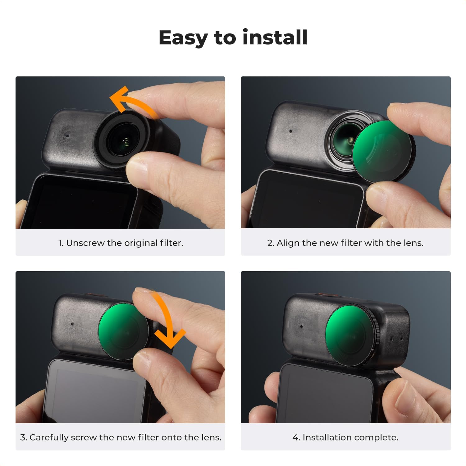 Thumbnail 6 de K&F CONCEPT CPL and ND8/ND16/ND32 filter set for DJI Osmo Nano