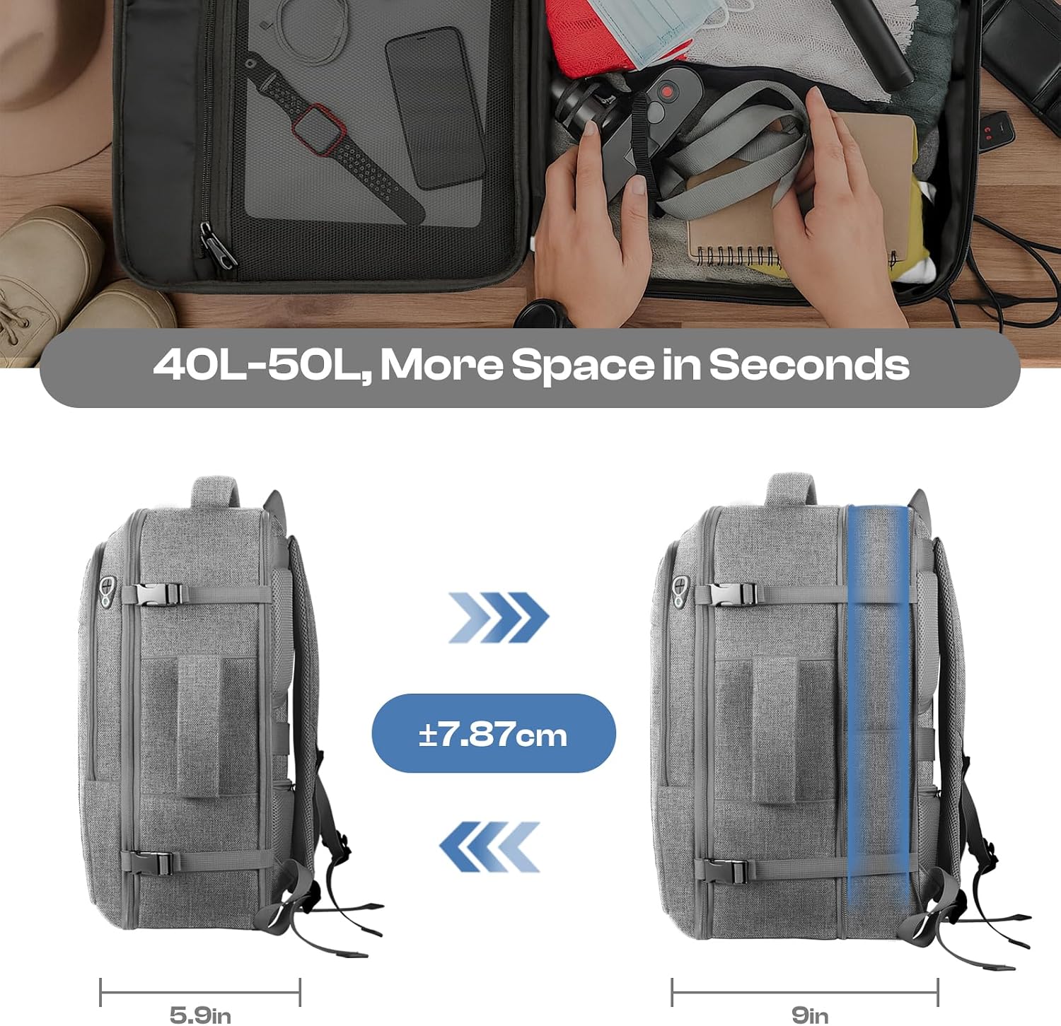 Detalle de Sirmaeed Travel Backpack 50L