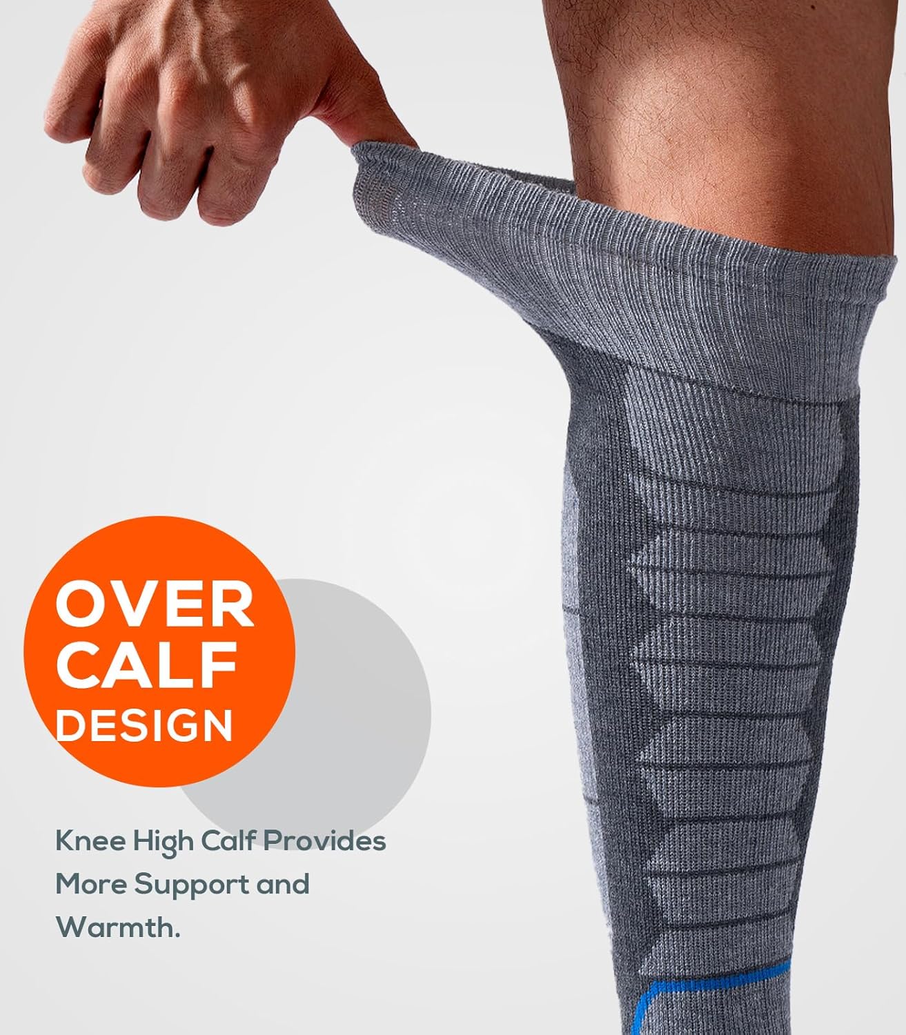 Thumbnail 4 de WEIERYA Merino Wool Ski Socks Over-the-Calf