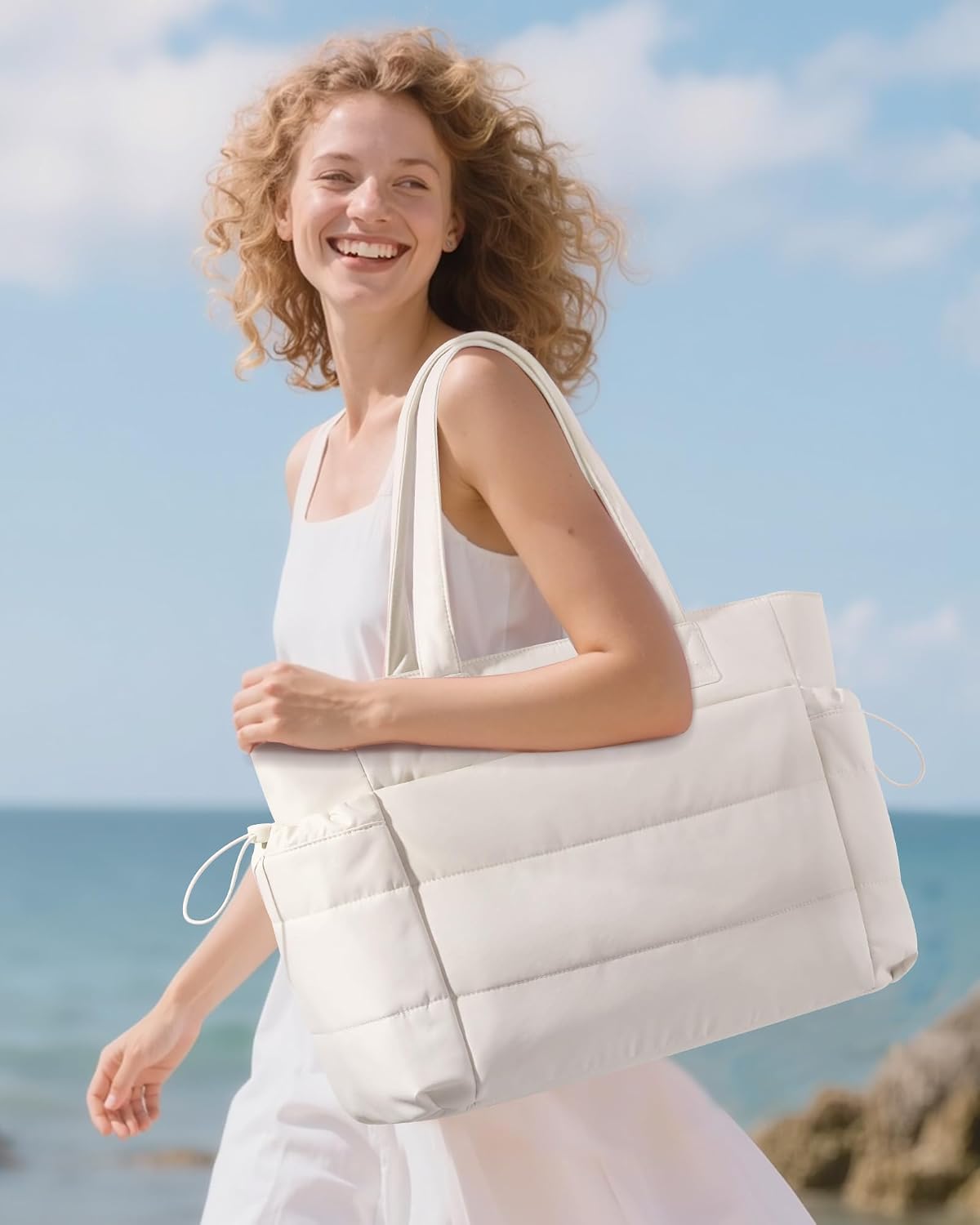 Thumbnail 1 de LOVEVOOK Tote Bags for Women: Puffer Work Tote with Laptop Compartment