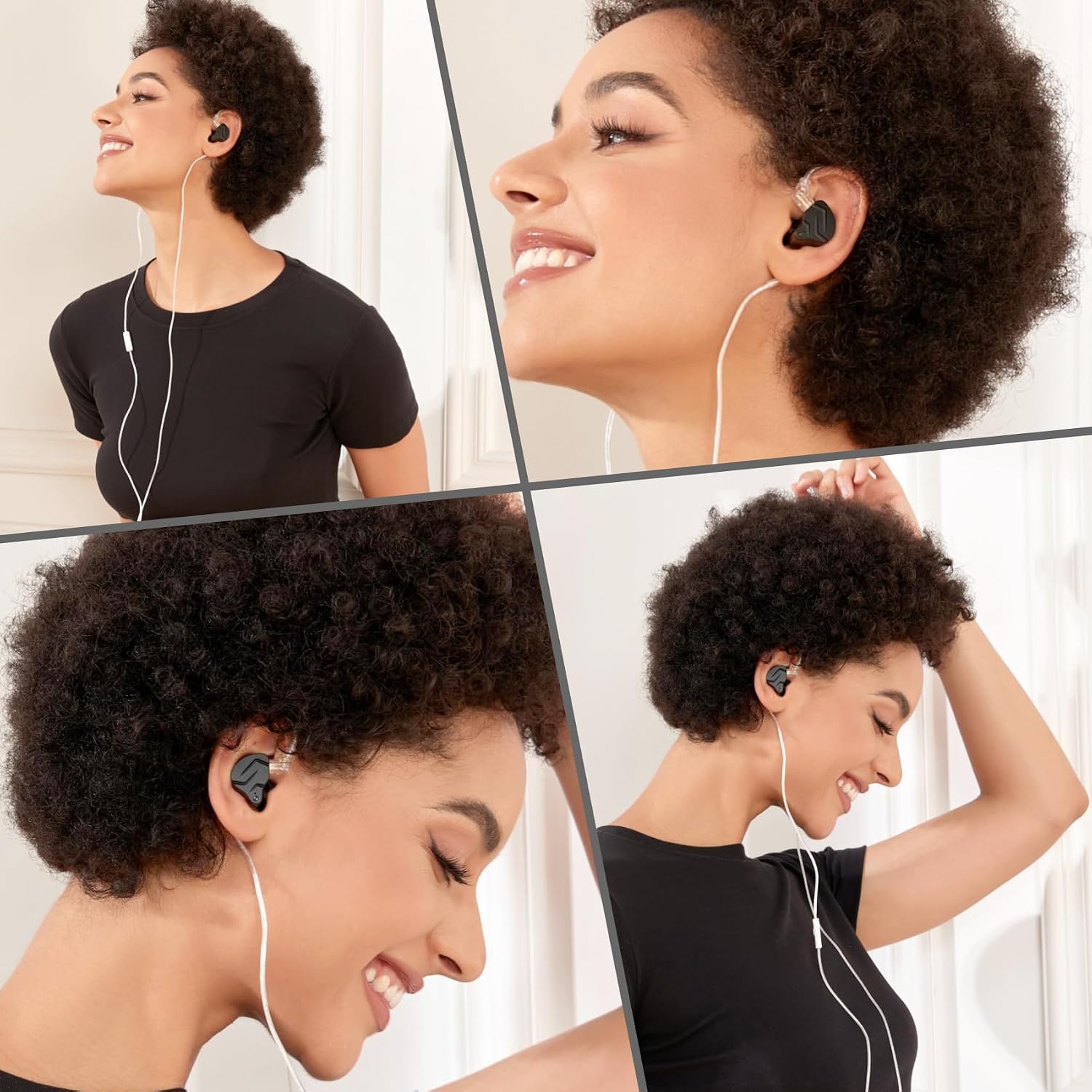 Detalle 2 de KZ ZSN PRO X in-ear oortelefoon met hybride 1DD/1BA-drivers, zwart