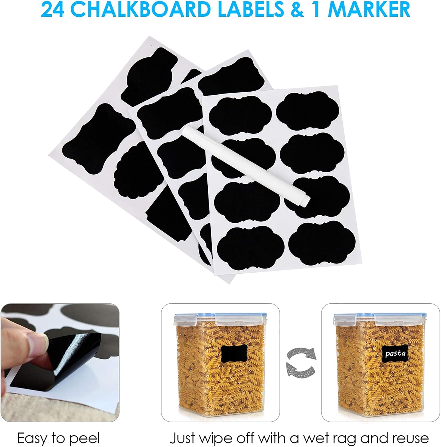 Thumbnail 6 de Vtopmart 5.2L Flour and Sugar Storage Containers, 4-Pack, Blue, Airtight