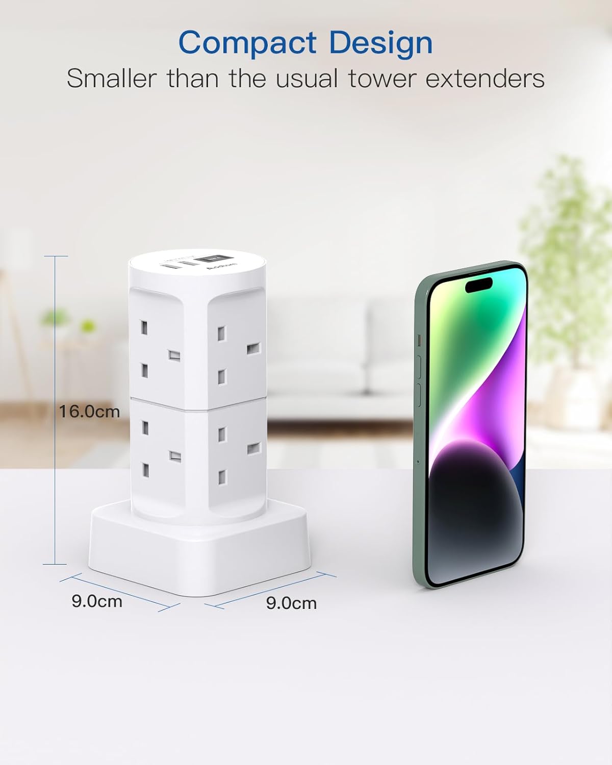 Thumbnail 4 de Tower Extension Lead with USB Slots 3250W