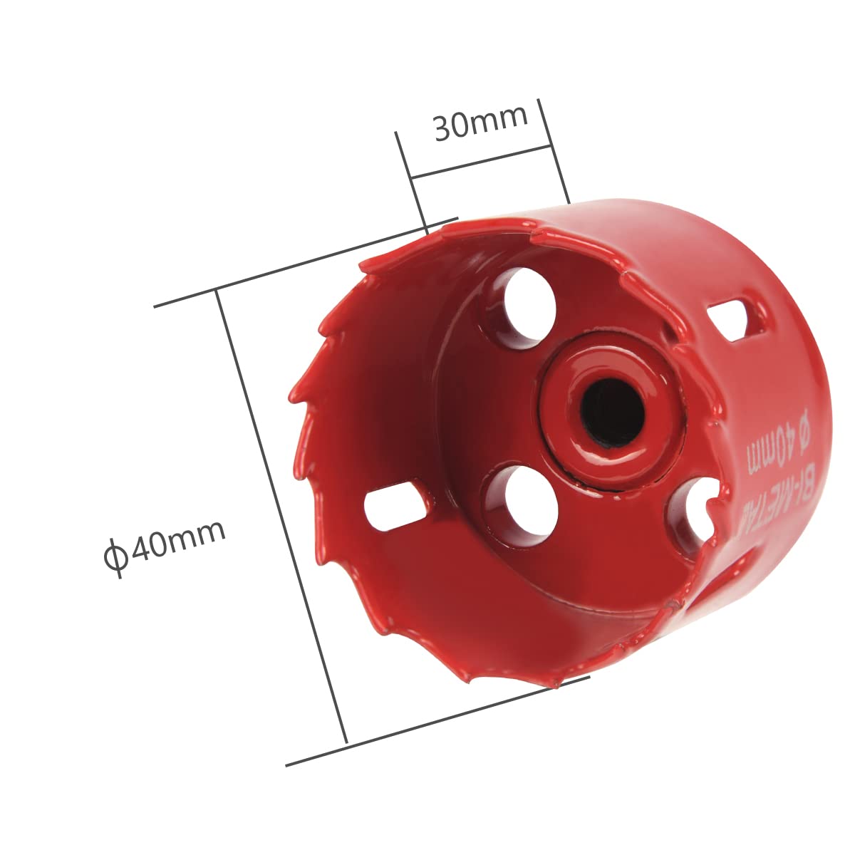 Detalle 2 de flintronic Lochsäge-Set 40 mm – Bi-Metall Lochfräse für Holz, Kunststoff und Metall