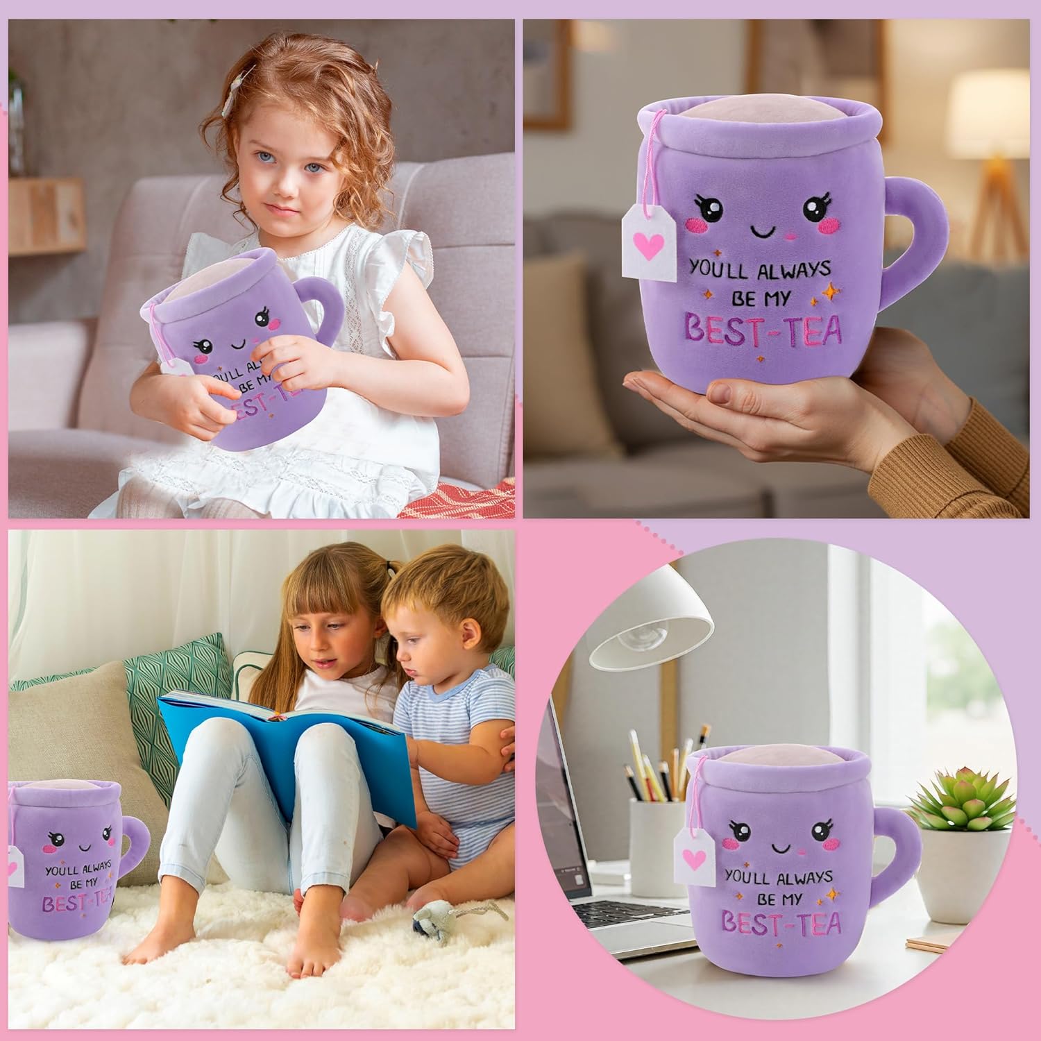 Thumbnail 6 de Purple Tea Mug “Best-Tea” plush toy gift (6-inch) for best friends, sisters or work friends
