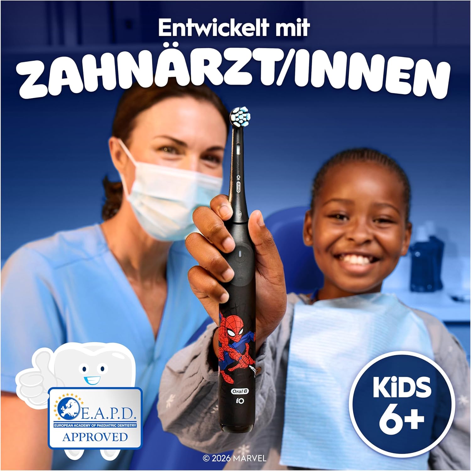 Detalle de Oral-B iO Kids 6+ Marvel Spiderman – Elektrische Zahnbürste für Kinder ab 6 Jahren
