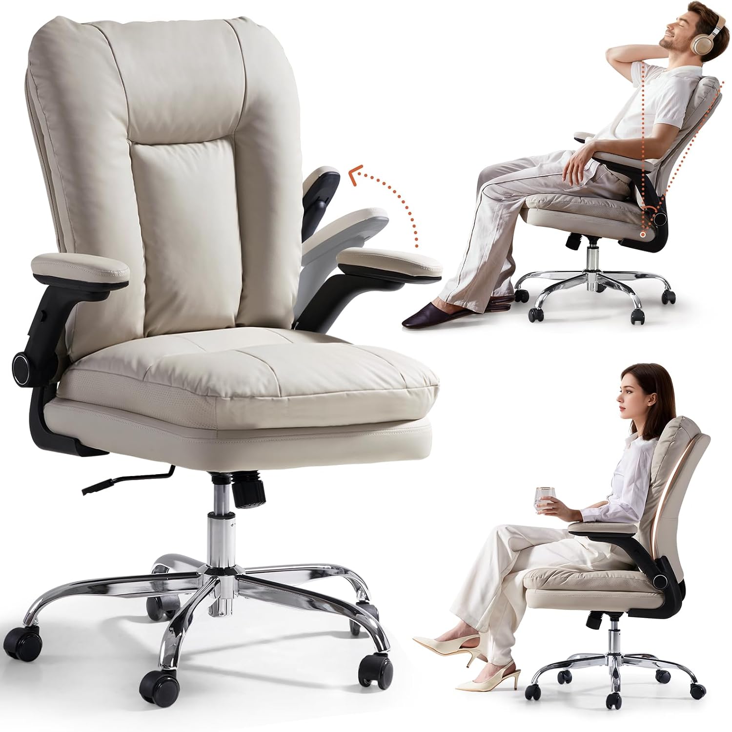 Imagen de LEAGOO Office Chair with Lumbar Support – Executive Desk Chair for Home Office en OfertitasTOP