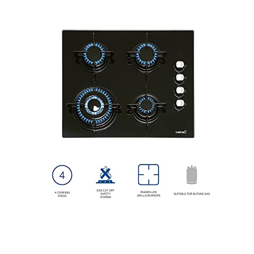 Thumbnail 4 de Cata CIB 6031 BK | Cocina de gas butano de 59 cm con 4 quemadores y acabado en cristal negro