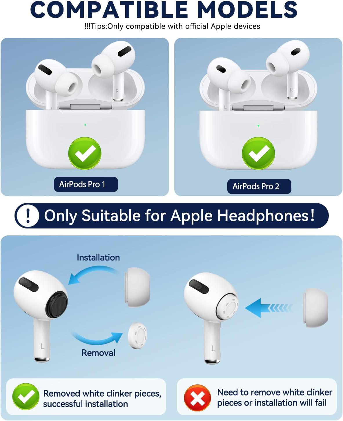 Detalle 2 de AirPods Pro Ear Tips 4 Pairs Replacement