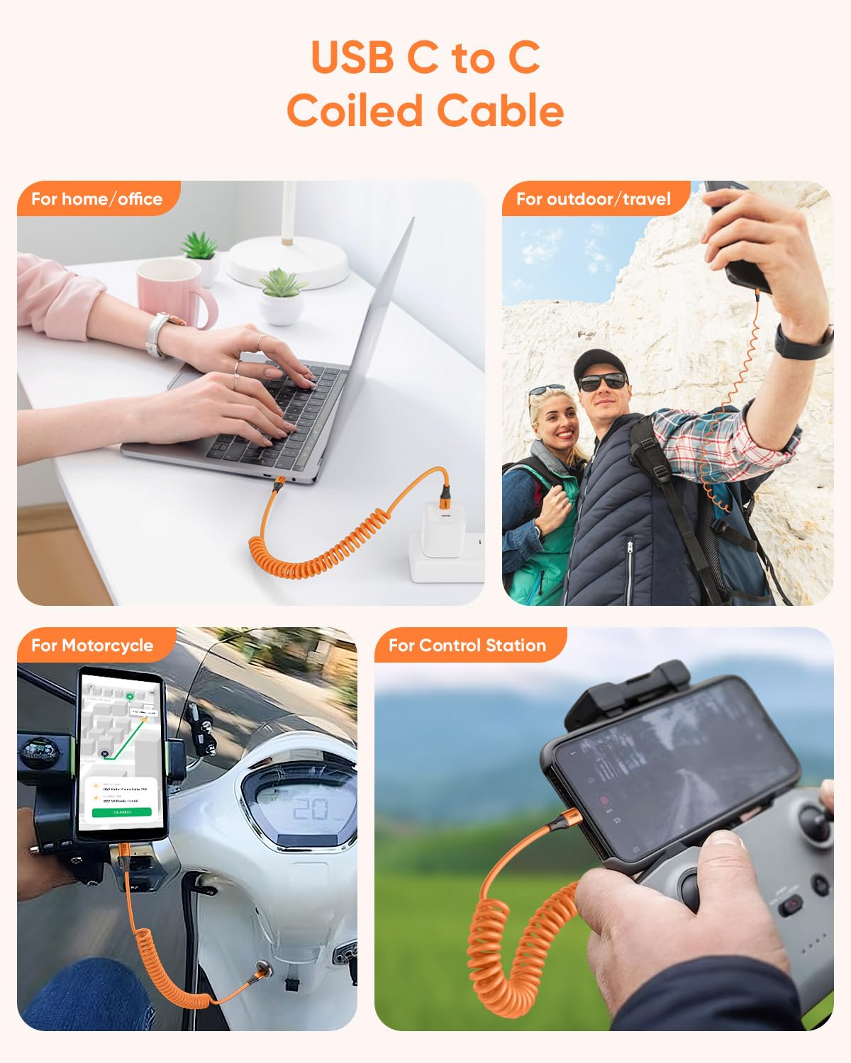 Thumbnail 6 de SUNGUY USB-C Spiralkabel 1,5 m 60 W