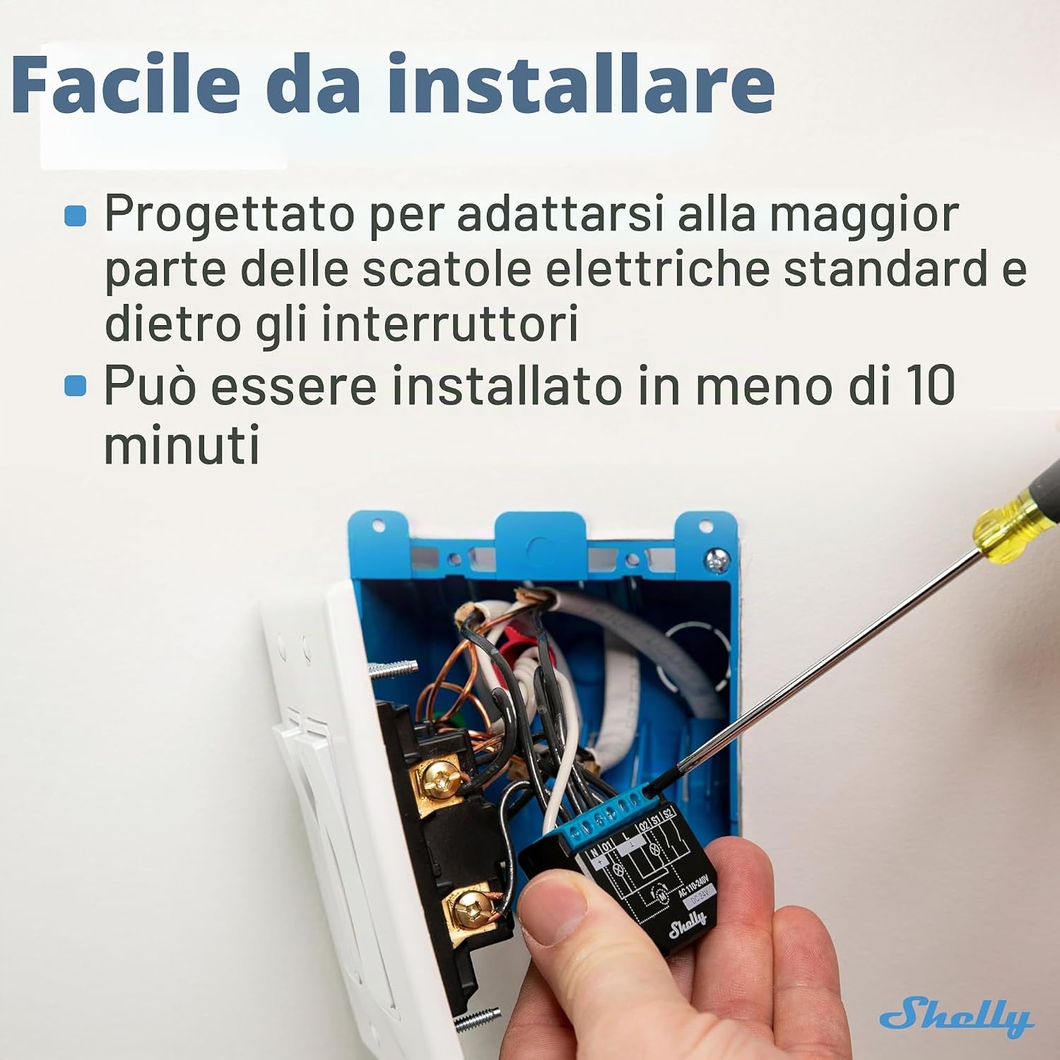 Detalle 2 de Shelly Plus 2PM Relé WiFi Bluetooth 2 canali 16A