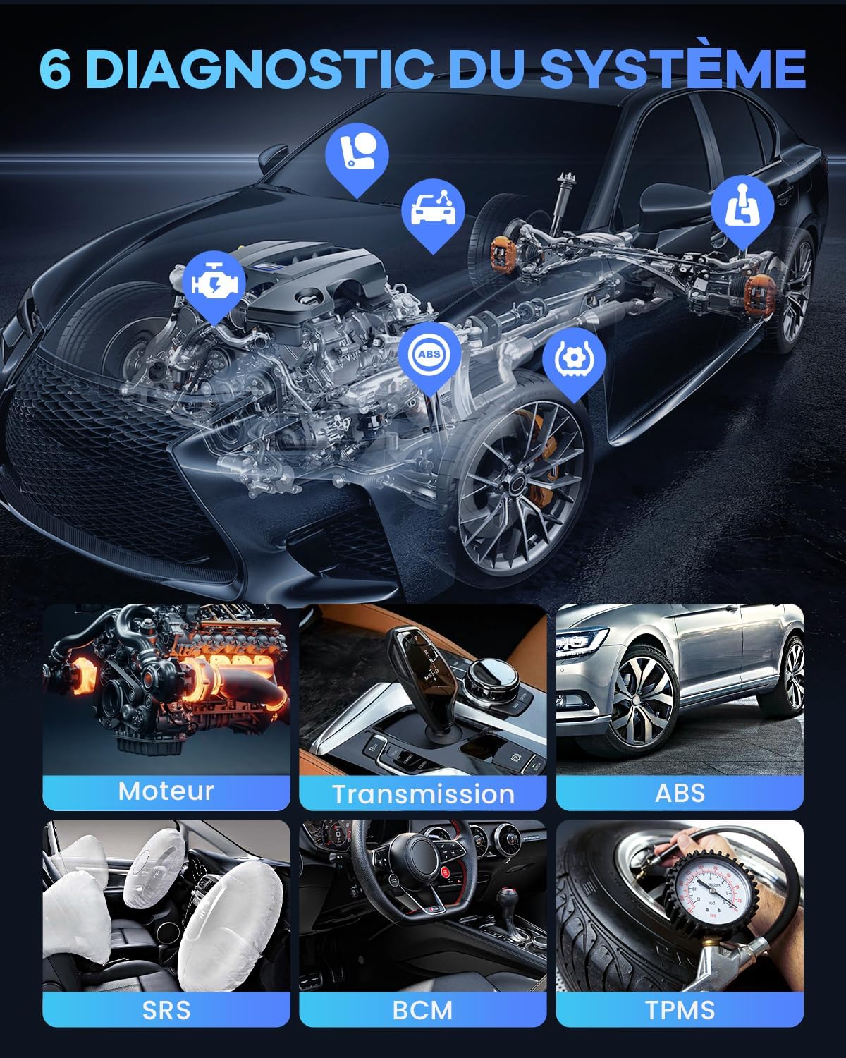 Thumbnail 2 de mucar CS6 Lecteur OBDII Diagnostic Auto
