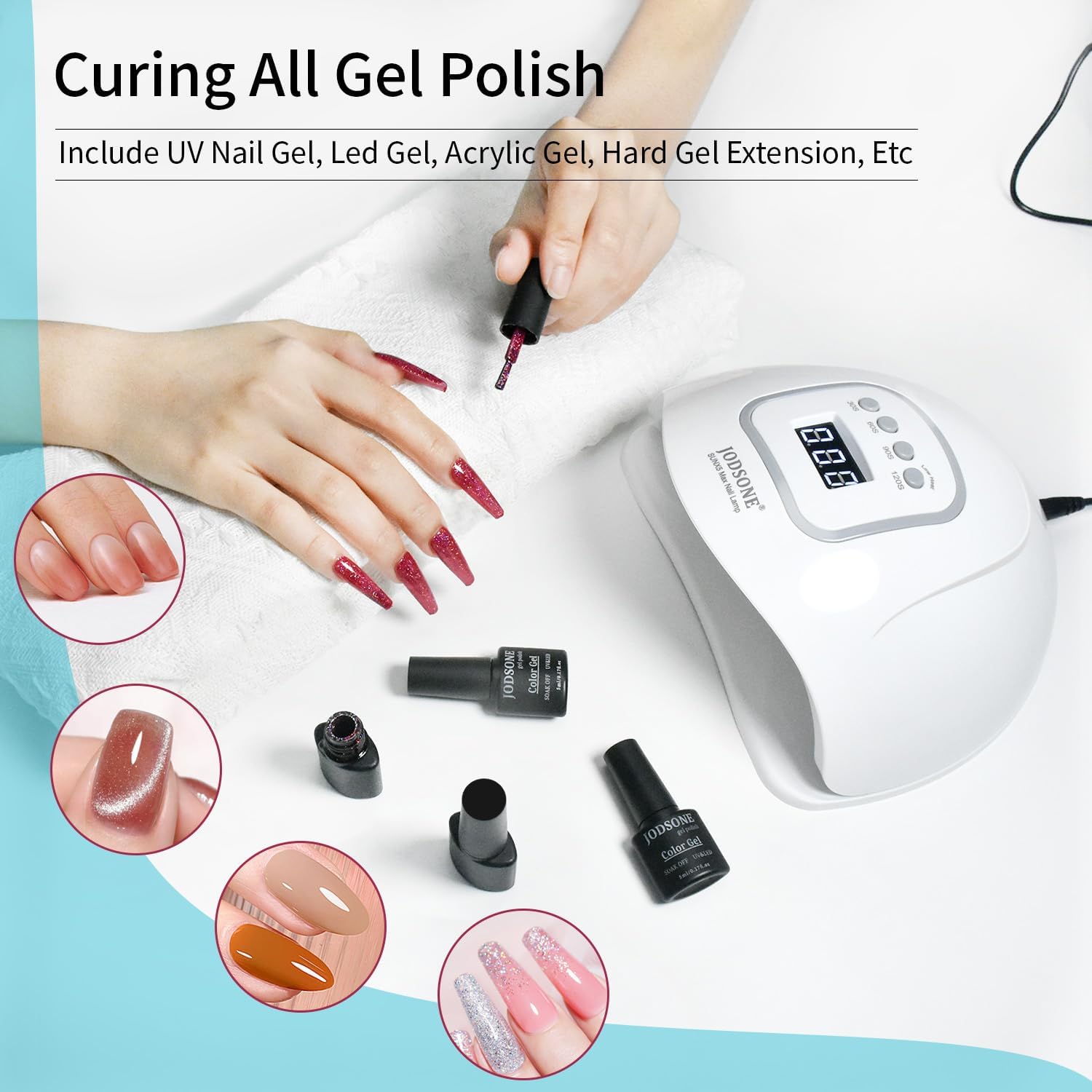 Thumbnail 6 de JODSONE UV LED Nail Lamp U V Gel Dryer with Auto Sensor and 4 Timers
