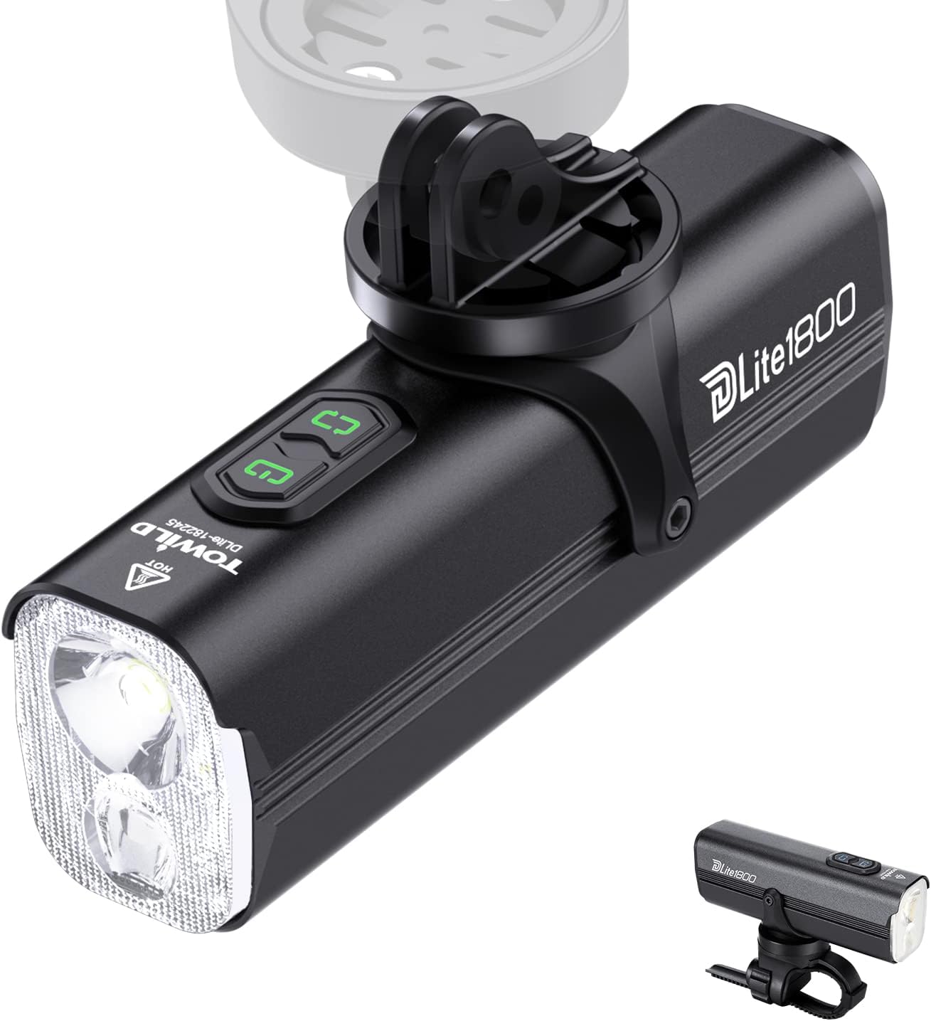 Detalle de Towild DLite1800 – Luce anteriore per bici con 1800 lumen, telecomando wireless e doppia sorgente luminosa