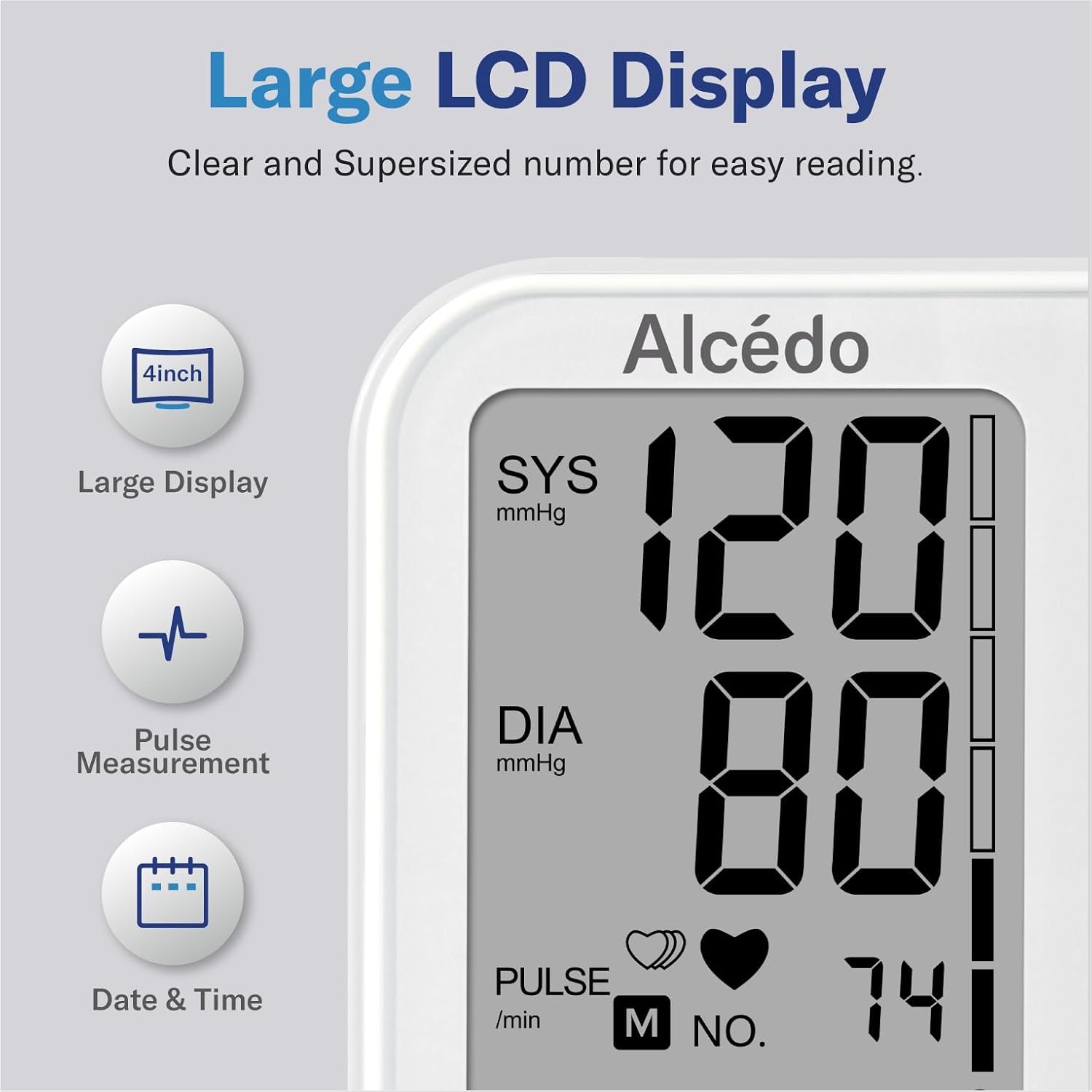 Detalle 2 de Alcedo Upper-Arm Blood Pressure Monitor, 8.7–16.5-Inch Cuff