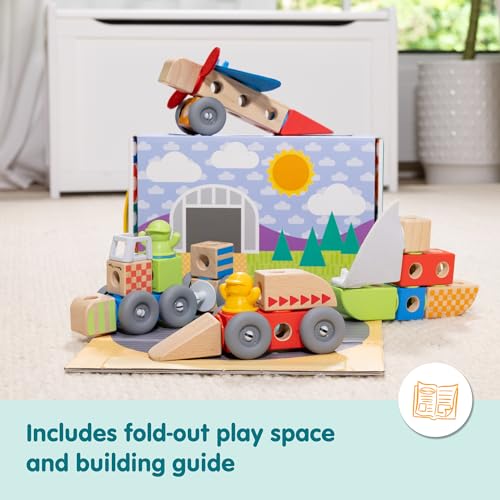 Thumbnail 7 de Melissa & Doug Blockables Snap And Play – Vehicles: 54 Wooden Building Blocks for Creative Play