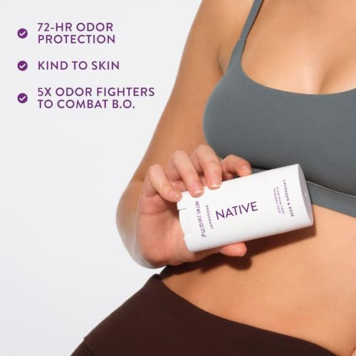Thumbnail 6 de Native Lavender & Rose Aluminum-Free Deodorant (2.65oz) – 72 Hour Odor Control