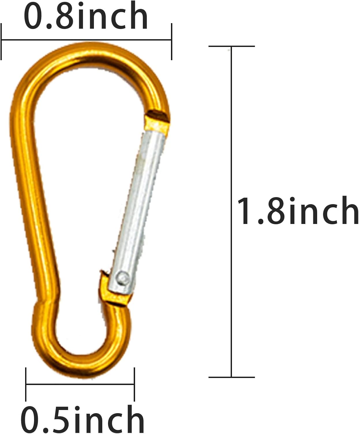 Detalle 2 de 10 Pcs Carabiner Clip 46mm Multicolor Locking Key Chain Clips