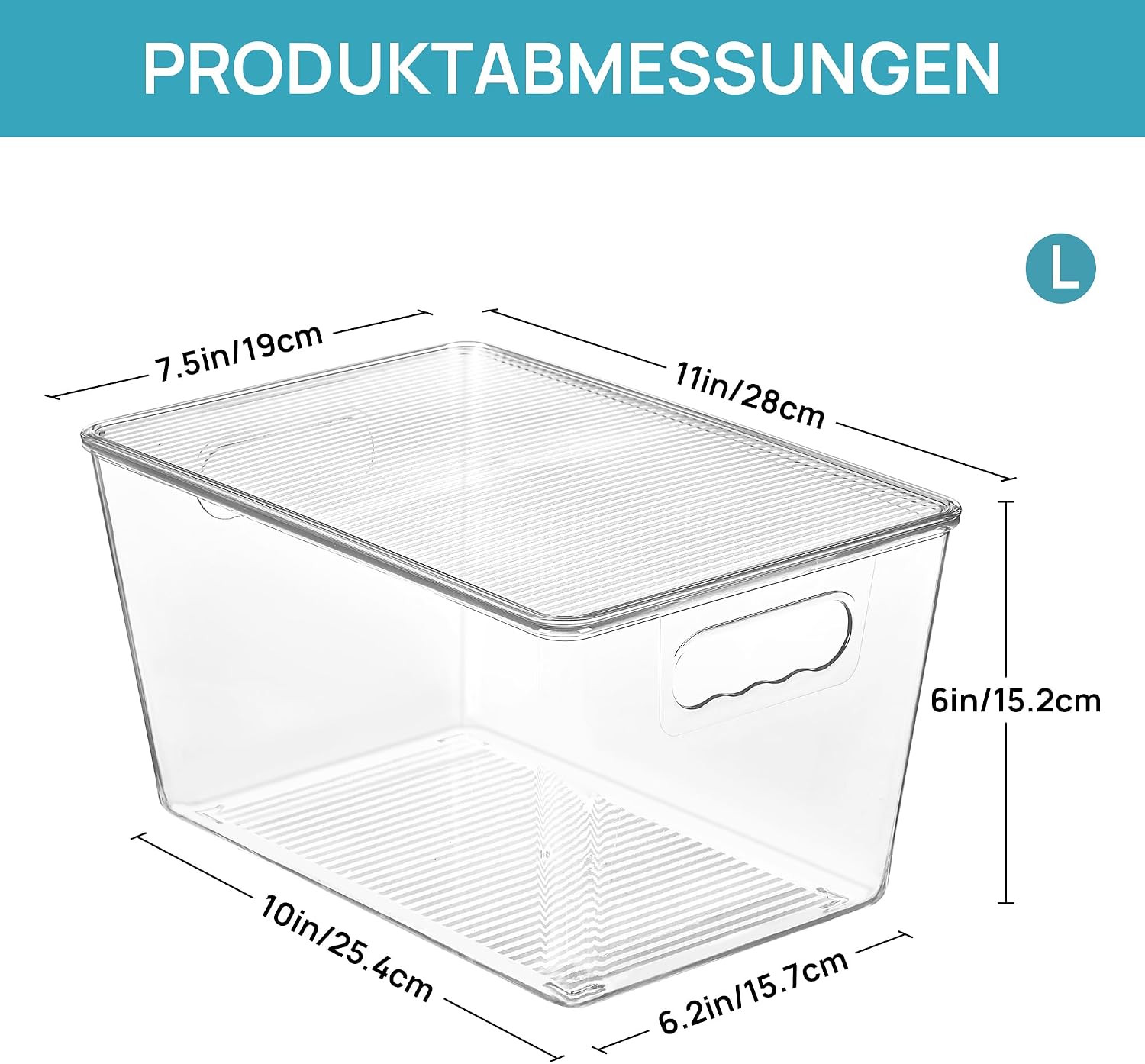 Detalle 2 de Vtopmart Aufbewahrungsboxen 6er Set 28,5×19×15 cm