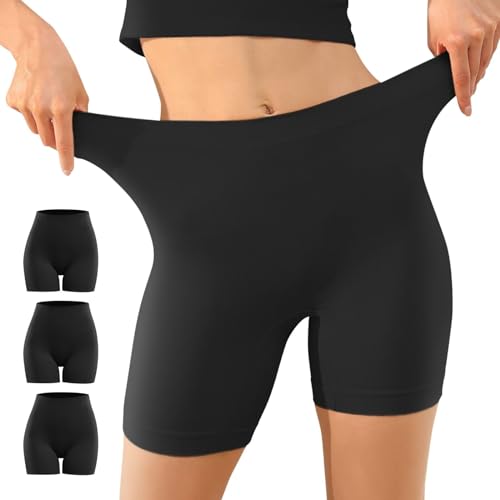 Detalle de YouShow Pantalones Cortos Mujer Debajo de la Falda — Pack de 3 bragas antirozaduras de algodón (Negro, XXL)