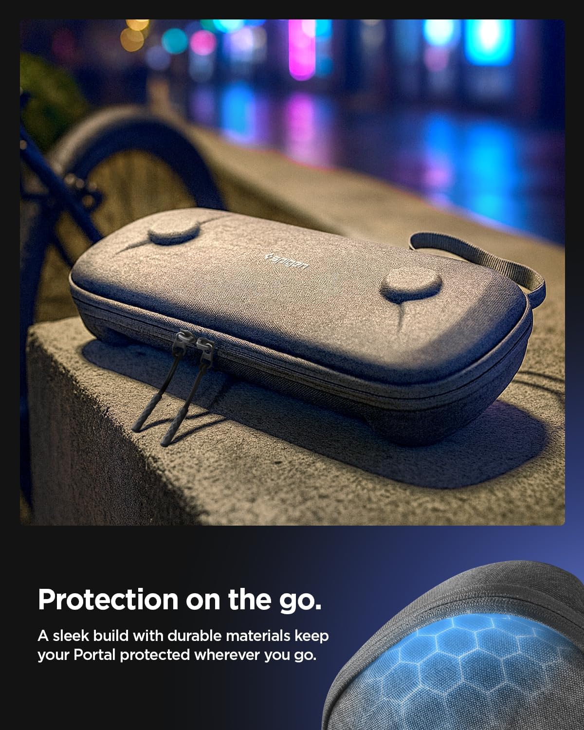 Thumbnail 3 de Spigen Klasden Pochette pour PlayStation Portal Remote Player (gris anthracite) avec 2 options de transport et dragonne