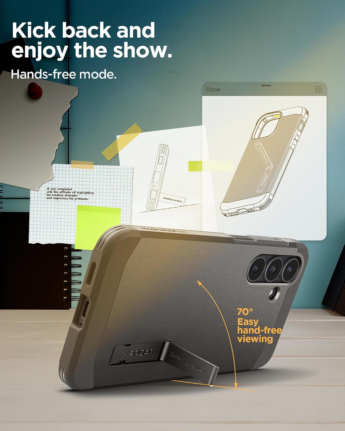 Detalle 2 de Spigen Tough Armor MagFit pour Samsung Galaxy S25 FE (Gunmetal) : coque antichoc à maintien MagFit