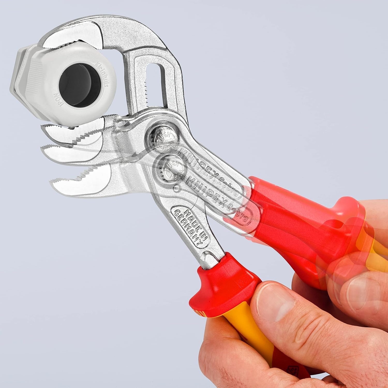 Thumbnail 3 de KNIPEX Cobra VDE High-Tech Water Pump Pliers 87 26 250 SB – Insulated, Chrome-Plated with Multi-Component Grips