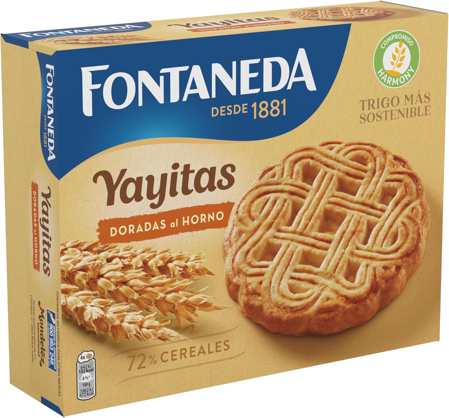 Thumbnail 2 de Fontaneda Yayitas Galletas Doradas al Horno 🍪, 72% Cereales, 600 g