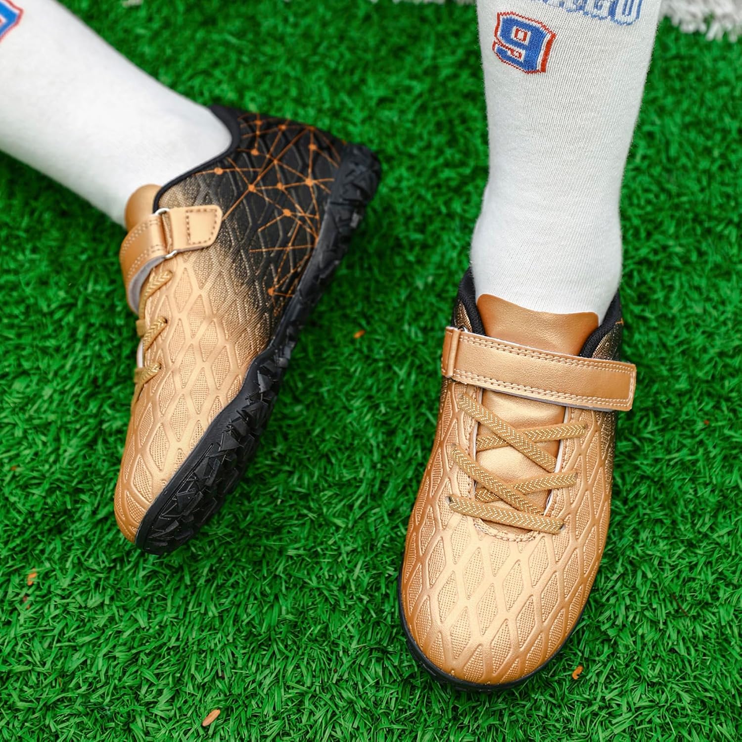 Thumbnail 1 de PiDaGlobal Kids Football Boots for Firm Ground – Unisex Turf Trainers
