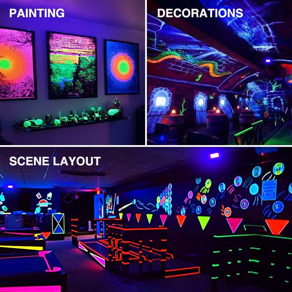 Detalle de Onforu LED black light 2-pack