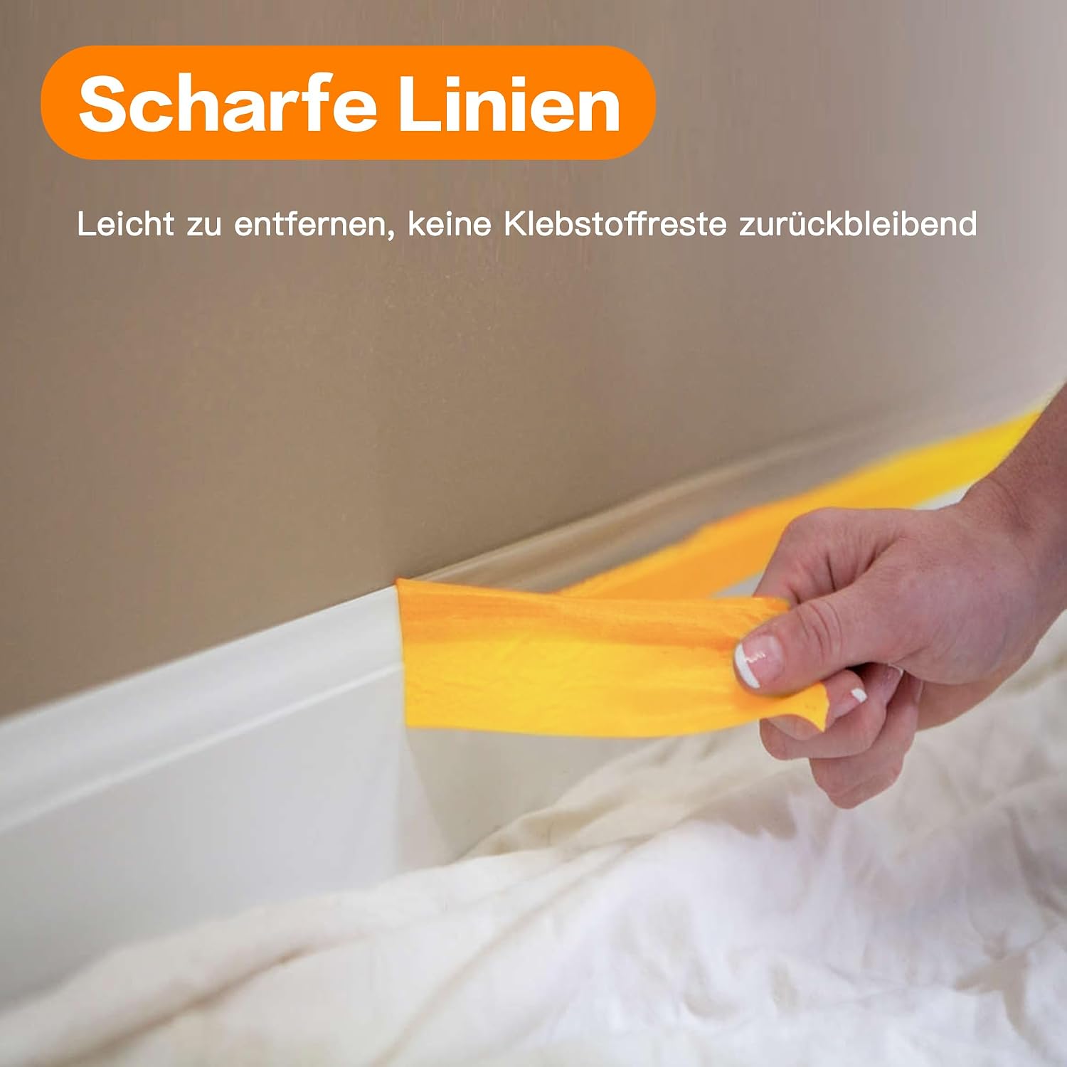 Thumbnail 2 de Taiyeestar Malerkrepp Goldband 4 Rollen 30 mm x 50 m – Profi-Abdeckband für präzise Malerarbeiten