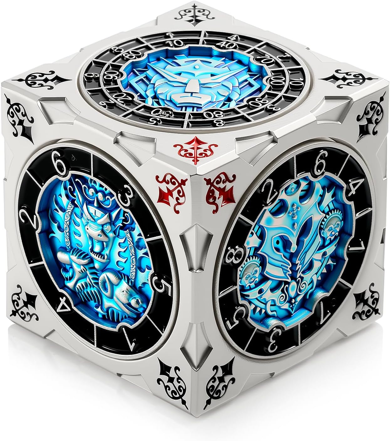 DNDND 7-in-1 Spinner Dice Cube with Gift Box: Goristro & Couatl Themed D&D Collector's Set