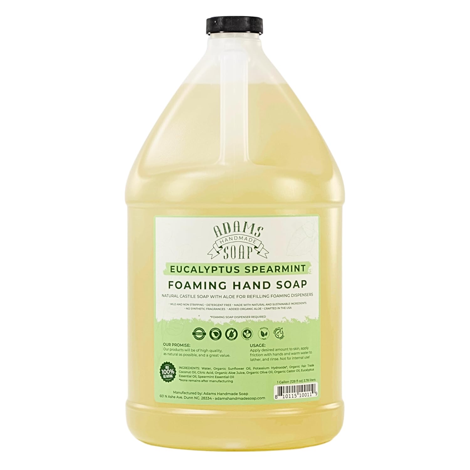 Adams Handmade Soap Liquid Foaming Soap (1 Gal) in Eucalyptus Spearmint