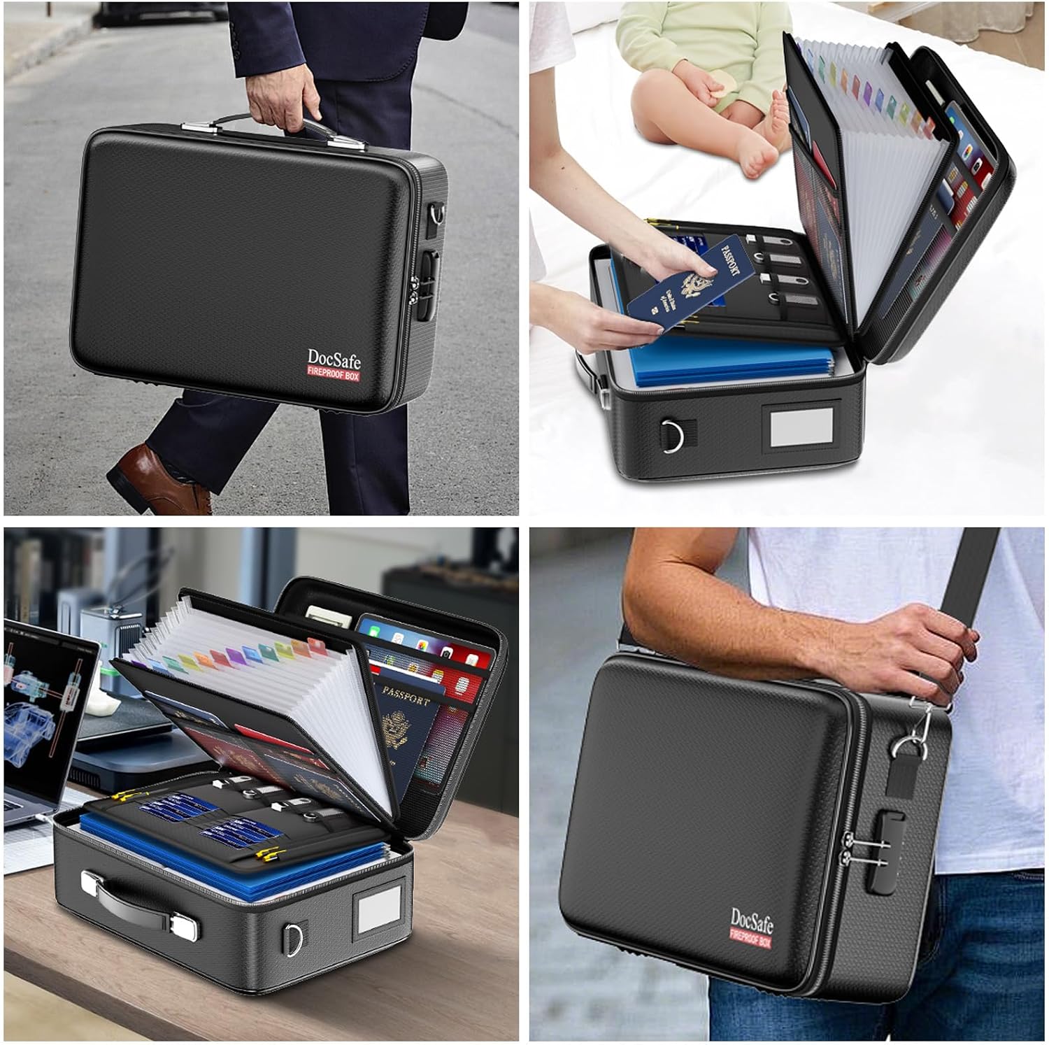 Detalle de DocSafe DS0104 Fireproof Document Box, Hard Shell with Combination Lock