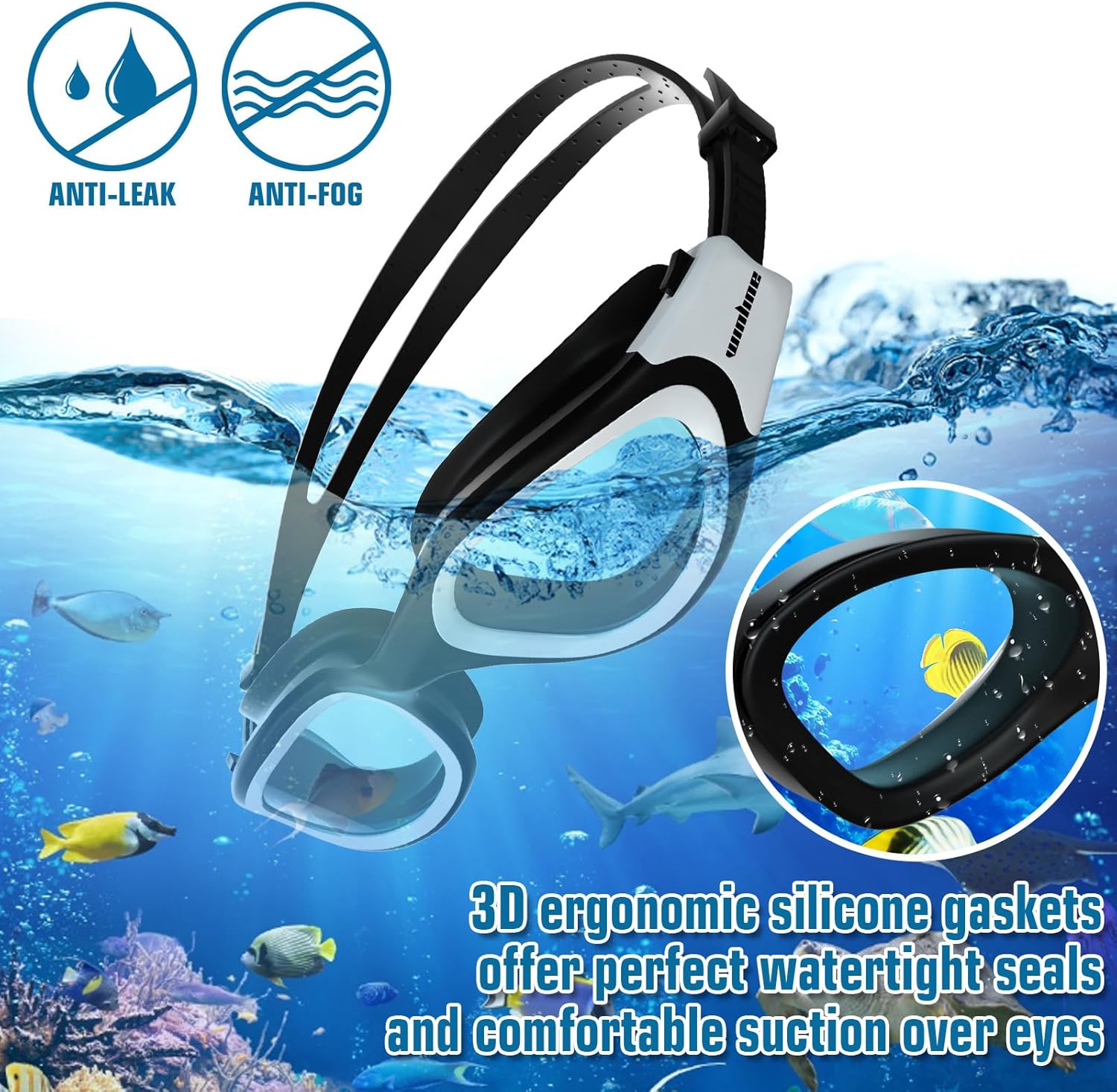 Thumbnail 4 de Schwimmbrille für Erwachsene Jugendliche mit UV 180°