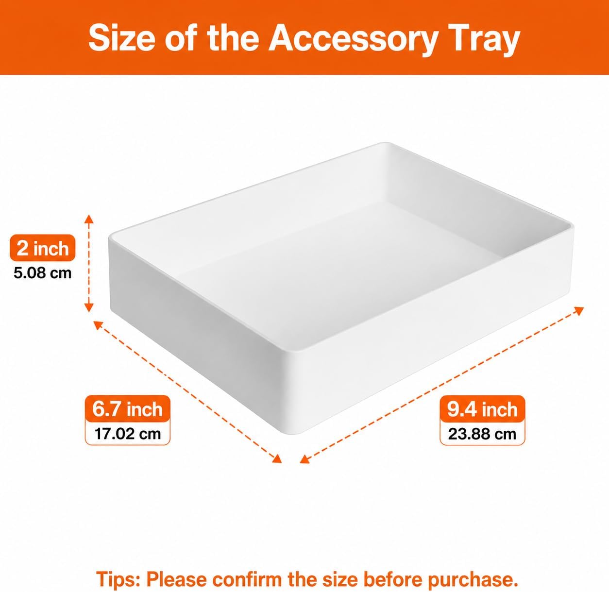 Thumbnail 2 de Amazon Basics Rectangular Plastic Desk Organizer with Storage Trays (White)
