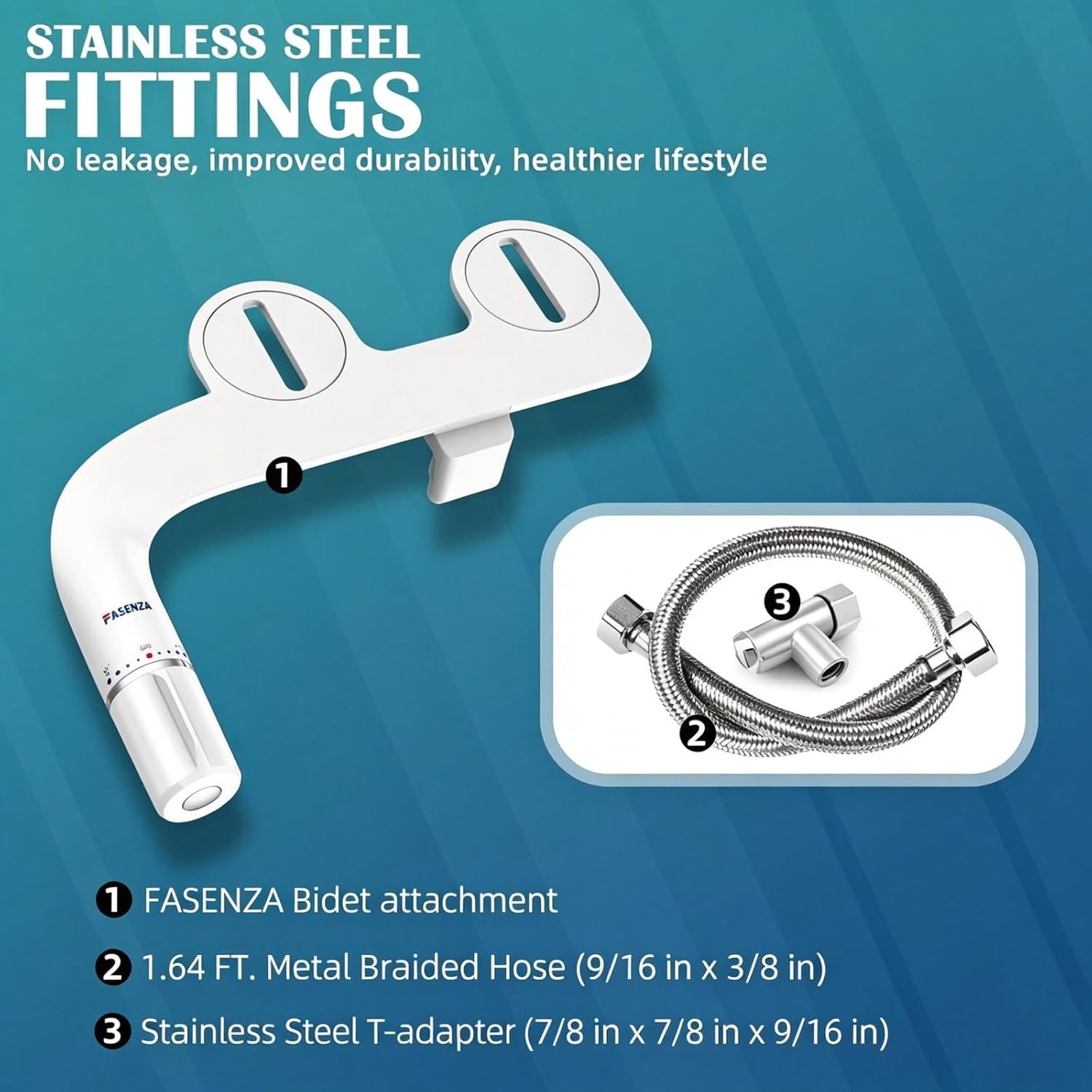 Thumbnail 4 de FASENZA FASENZA-W-1P Non-Electric Bidet Attachment with Dual Nozzles