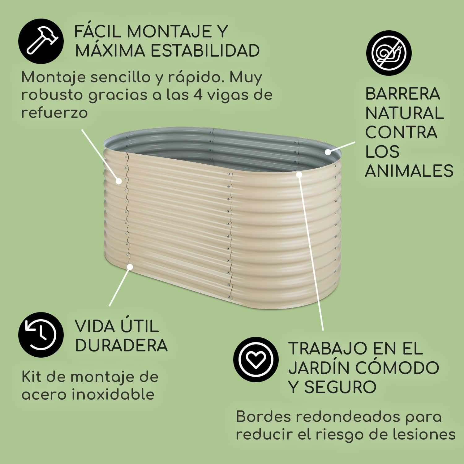 Detalle de blumfeldt Jardineras Exterior Grandes 1257 l