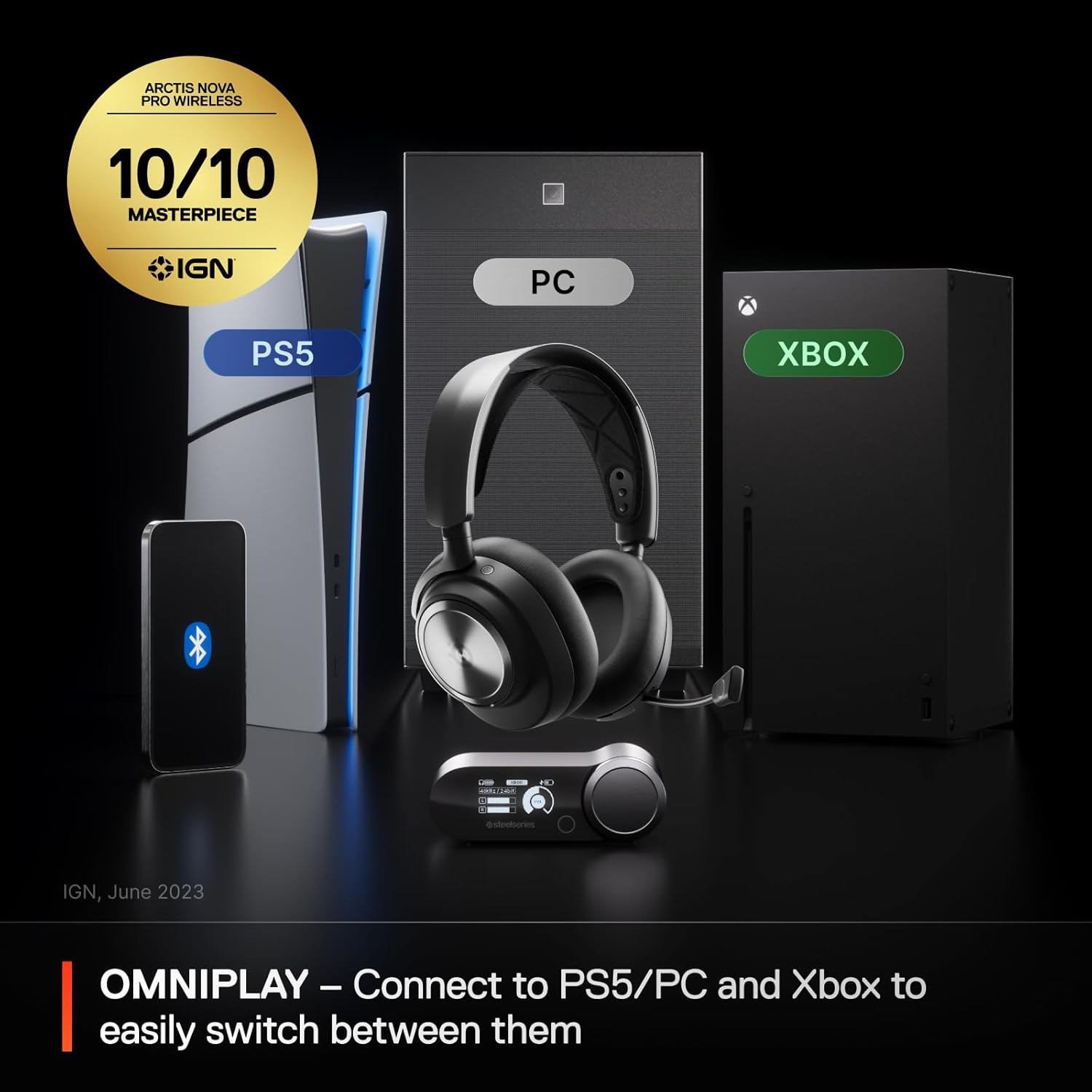 Thumbnail 2 de SteelSeries Arctis Nova Pro Wireless Xbox Multi-System Gaming Headset (Xbox & PC / Switch + Bluetooth)