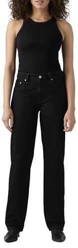 Detalle de Levi's 501 90's Donna — Jeans con vita media e vestibilità ampia in Rinsed Blacktop 31W/32L