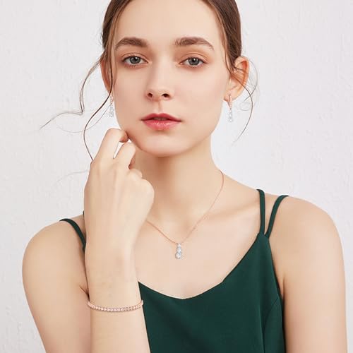Thumbnail 1 de Clearine Trilogy, juego de collar y pulsera para mujer con circonitas cúbicas