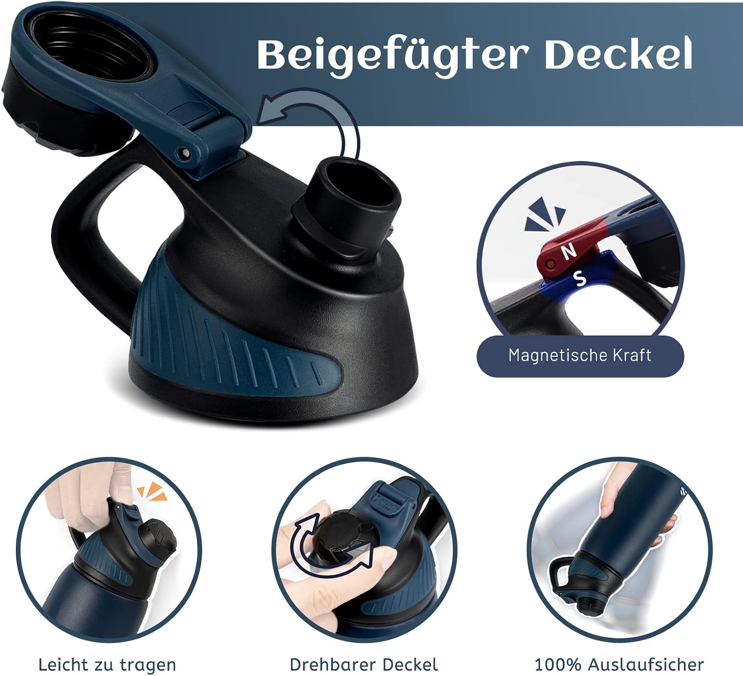 Detalle 2 de Fjbottle Edelstahl Trinkflasche 1L đ„€