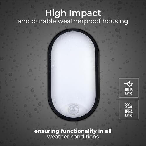 Detalle 2 de Luceco Aplique de Pared Ovaldo 10W LED para Exterior (Negro/Blanco) – IP54
