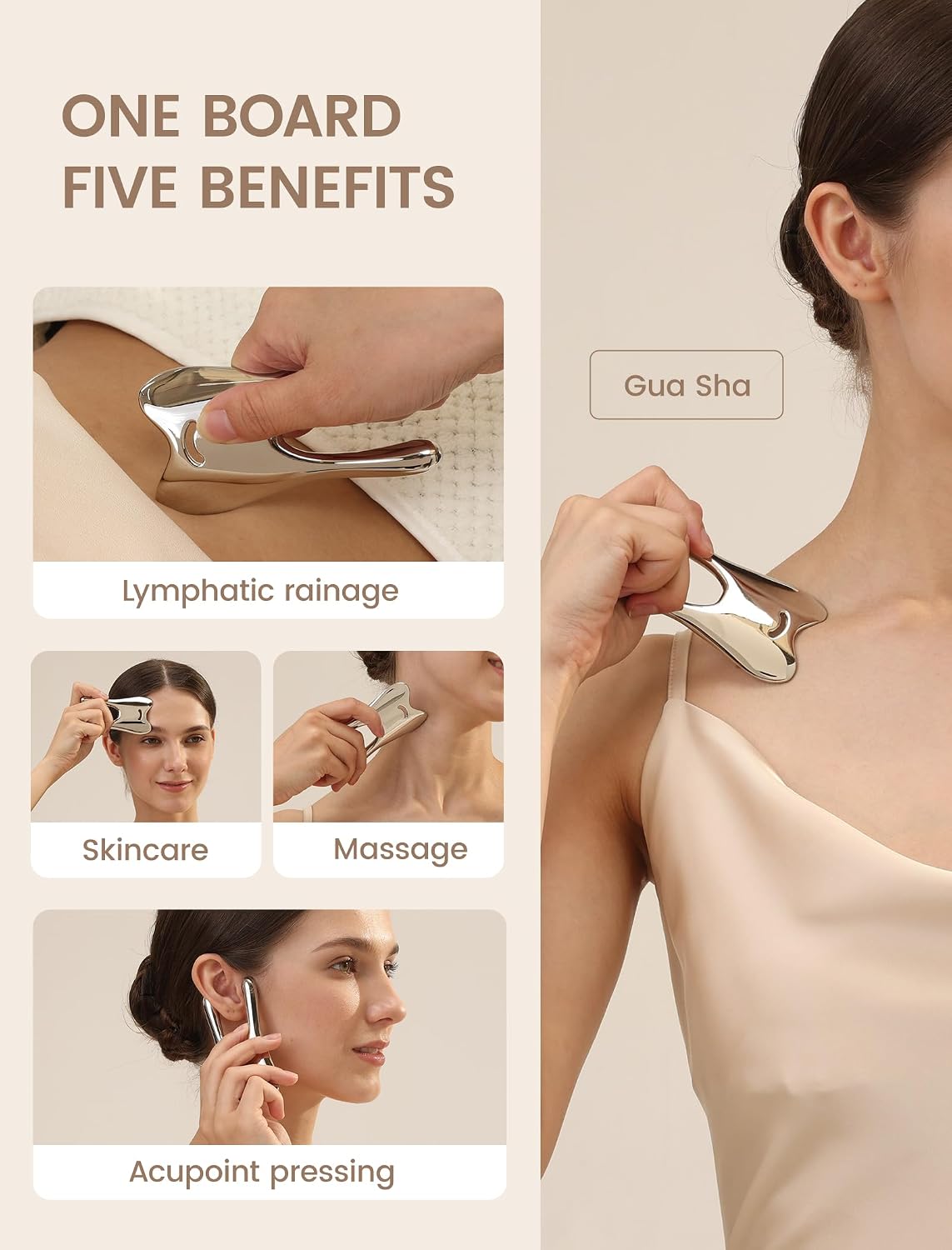 Detalle 2 de Lemove Stainless Steel Gua Sha Tool