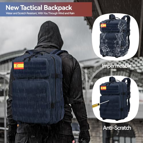 Detalle de Delgeo Mochila Táctica 45L Militar: gran capacidad, MOLLE y diseño impermeable para outdoor