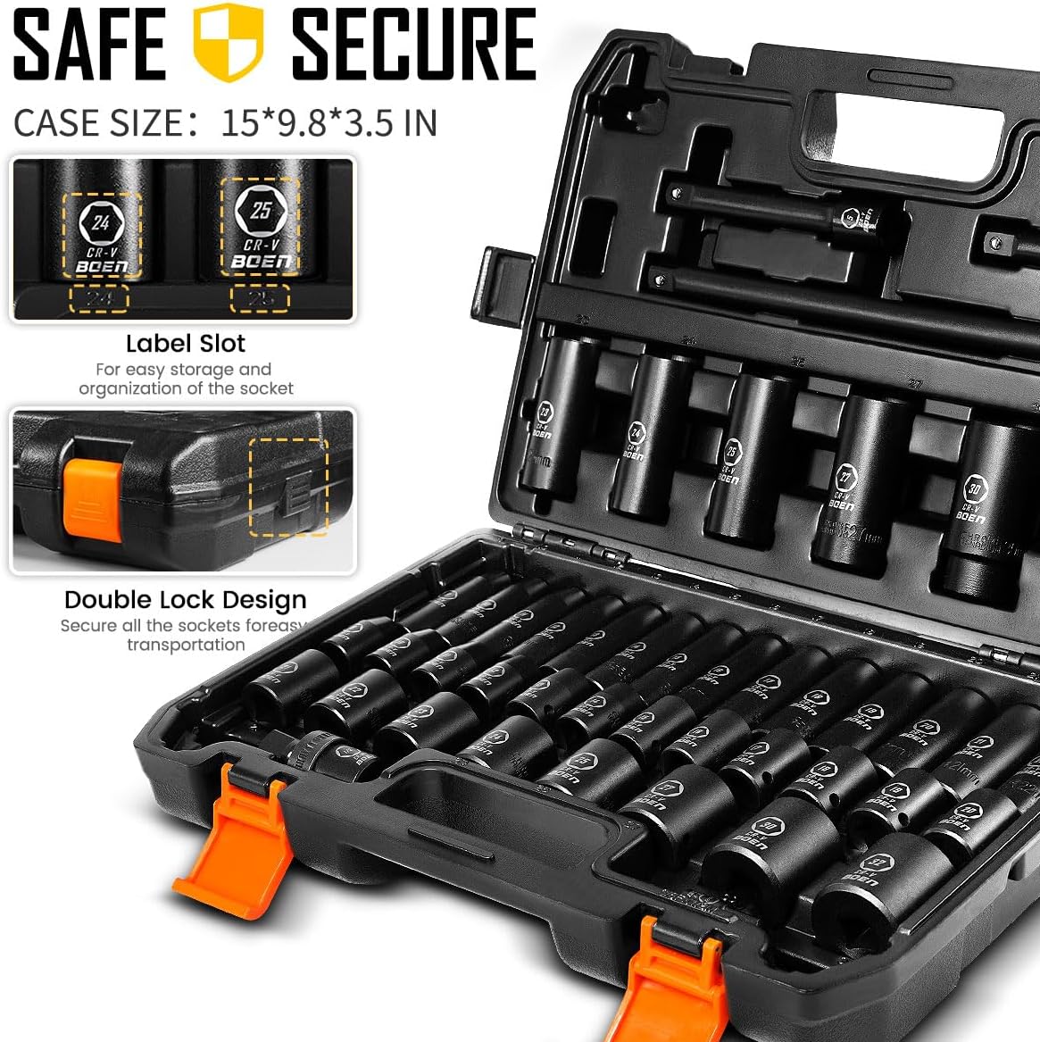 Thumbnail 5 de boen 45PCS Socket Set 1/2" Drive ⚙