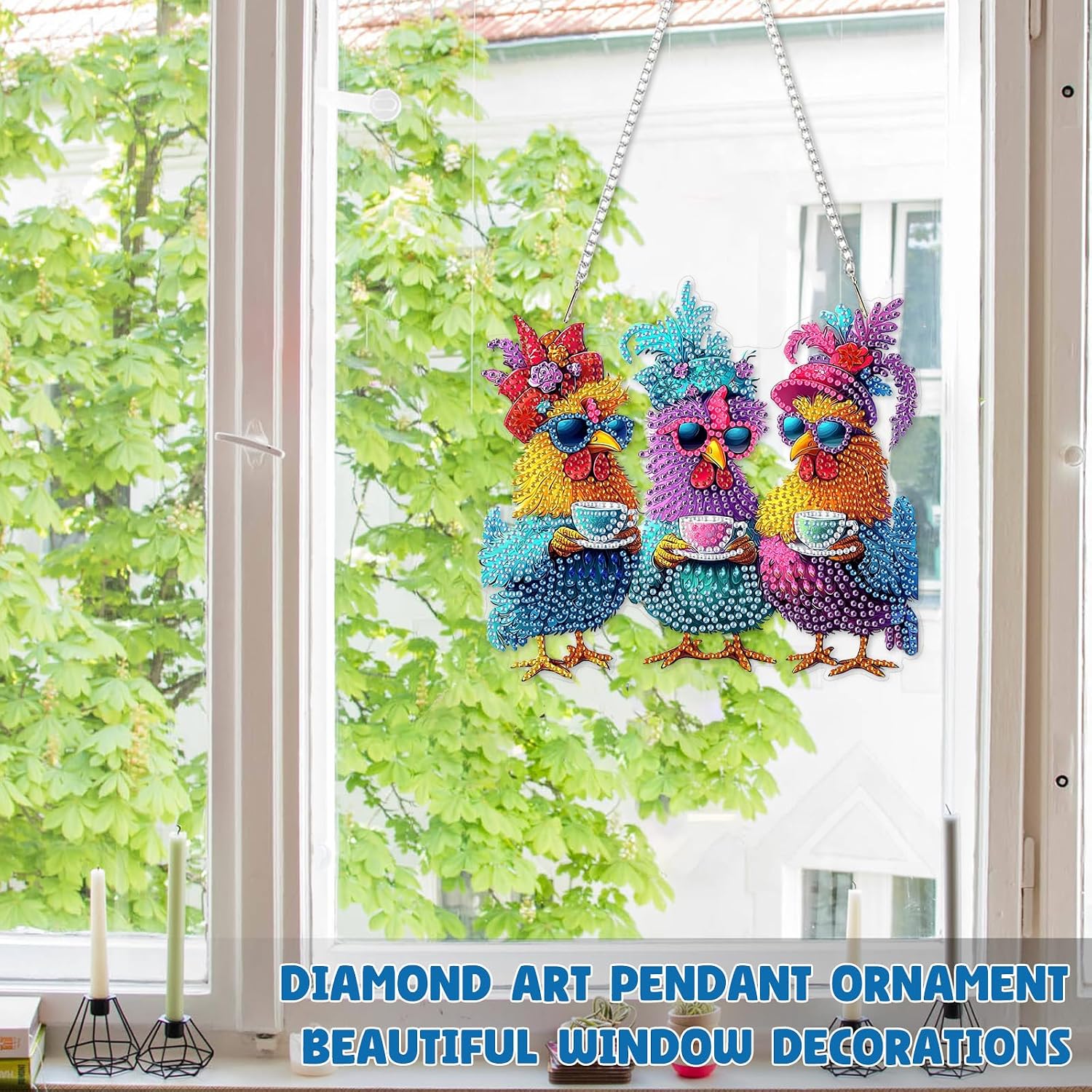 Thumbnail 5 de DOMROM Huhn Diamond Art Anhänger
