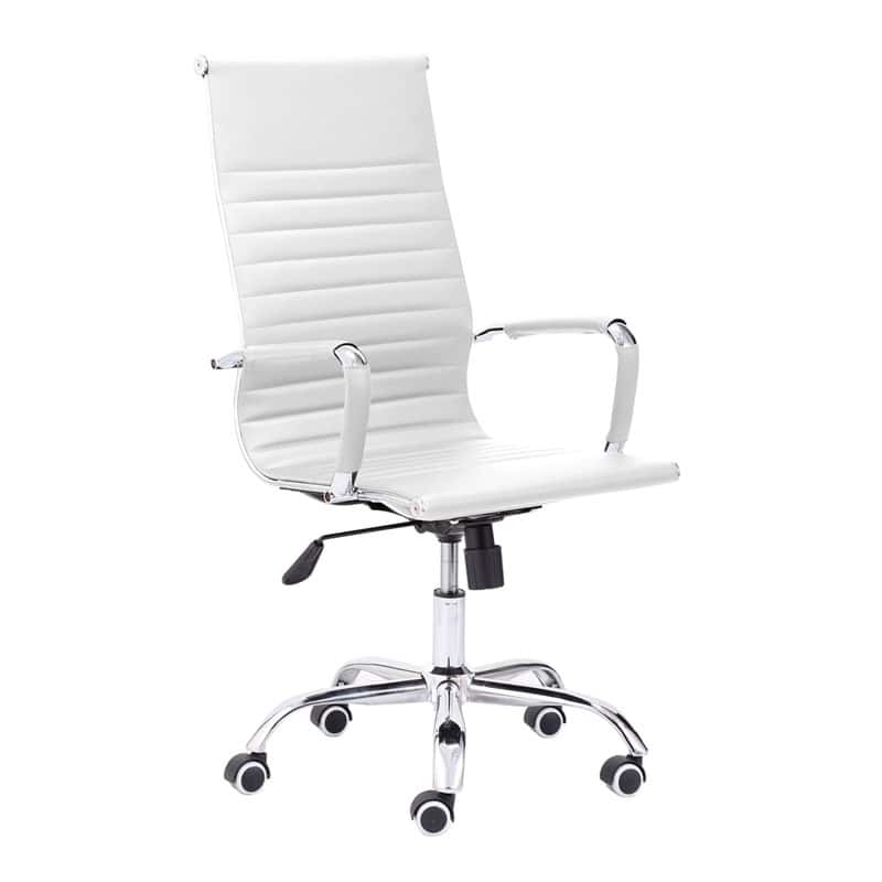 Adec Letter Silla de Oficina Simiel piel blanca
